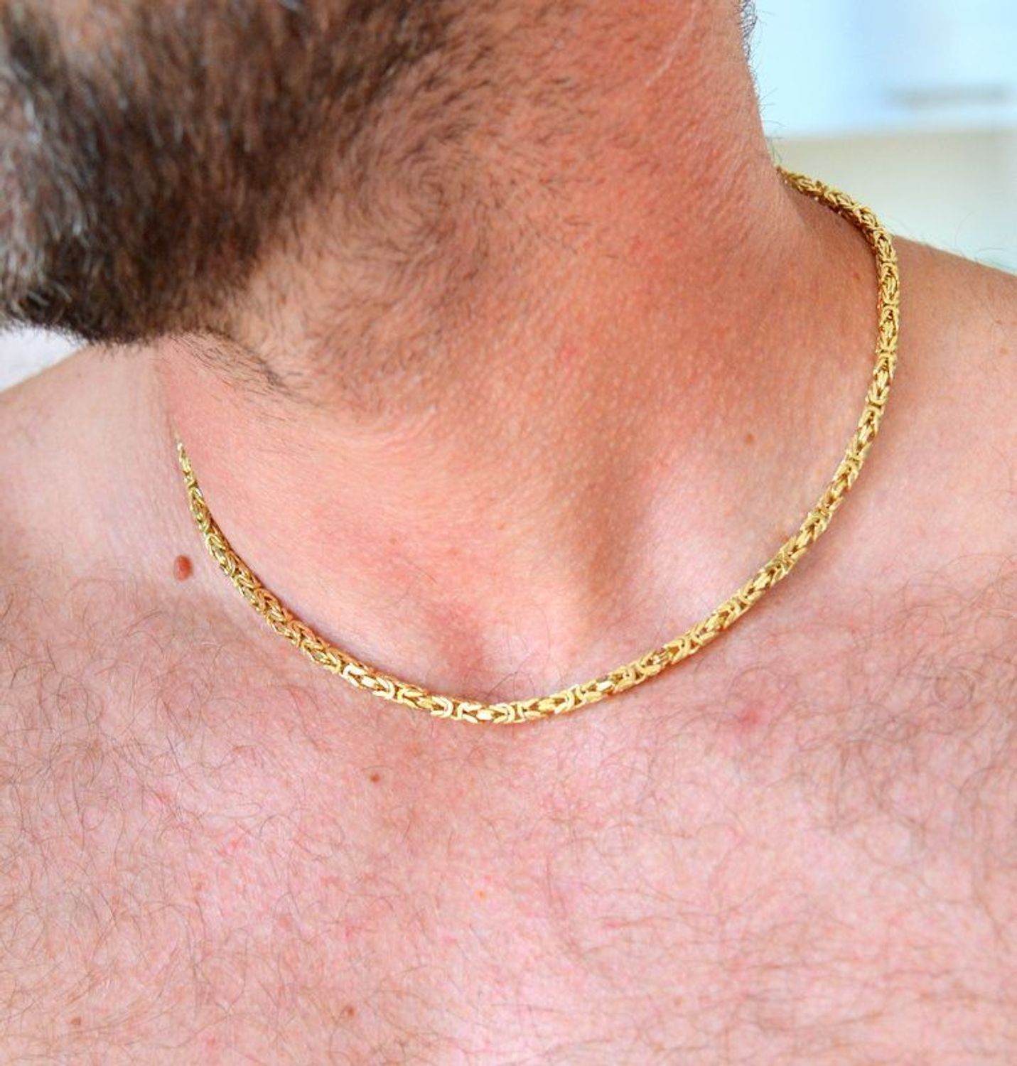 Łańcuszek męski srebrny splot typ królewski 3,8 mm pokryty złotem DIA-LAN-11894-925 3,8mm (2).jpg